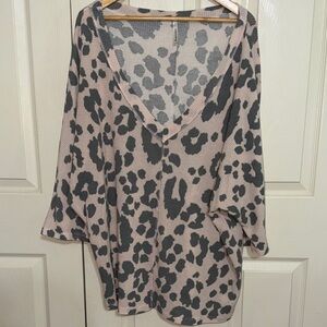 Mittoshop Gray and White Knit Sweater